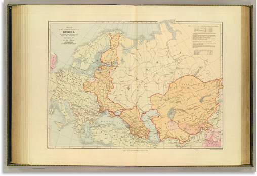 Acquisitions of Russia in Eu 1901 World Atlas