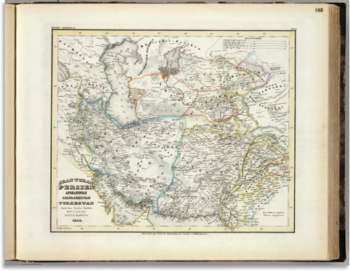 Iran Turan Afghanistan 1846 World Atlas