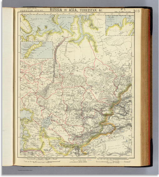 Russia in Asia 1 1883 World Atlas