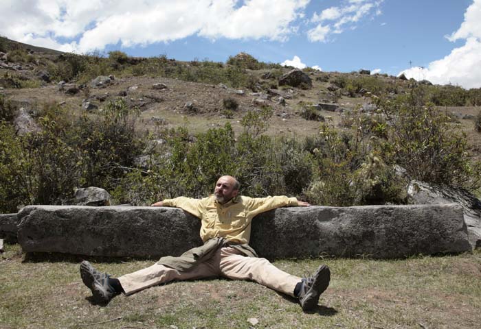 Александр Дымников в каменоломне Ольянтайтамбо