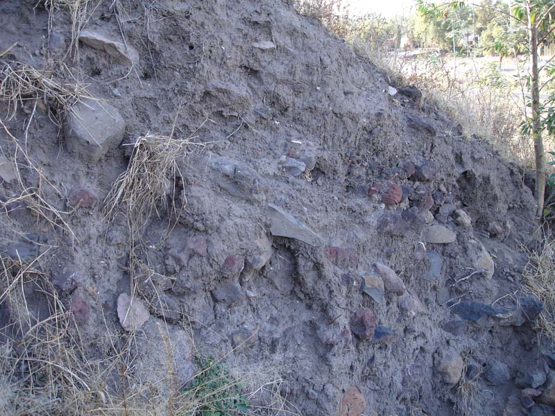 Внутренняя структура наносов на северной стороне пирамиды Луны