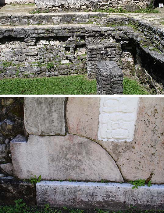 Два стиля кладки в западном внутреннем дворике