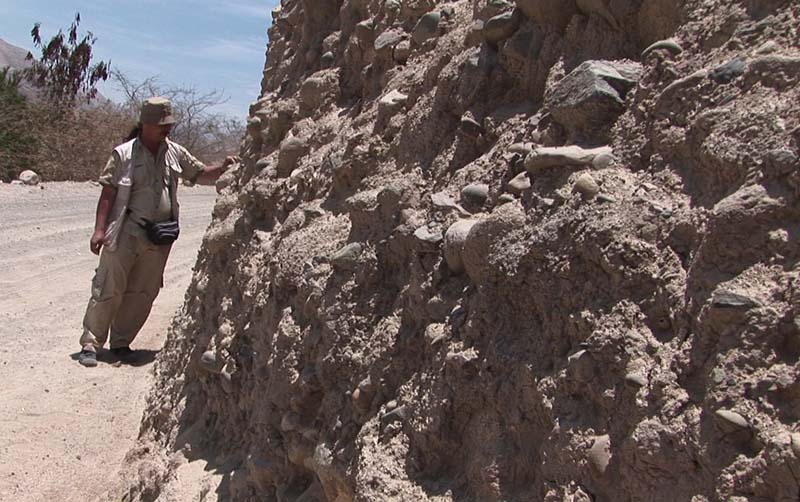 Селевые отложения близ Наска (Перу)