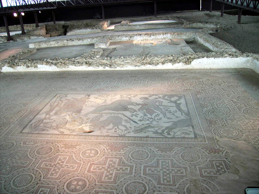 Мозаичный пол на «римской» вилле Де Матерна (de Materna, Carranque, Toledo), центральная Испания