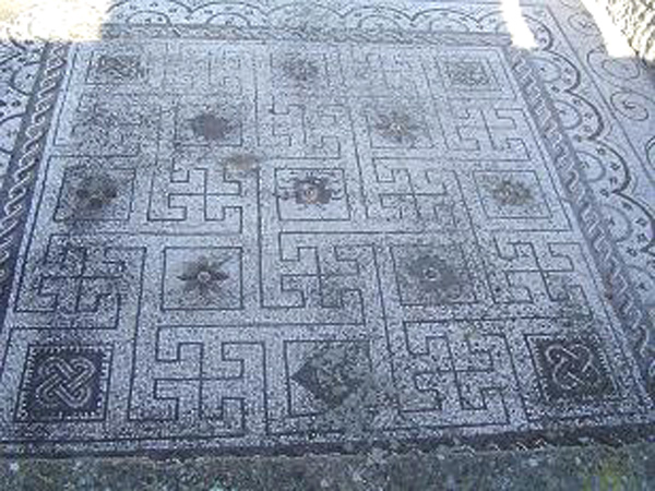 Мозаичный пол на «римской» вилле «Каса де Илас» (Casa de Hylas, Italica, Andalucia), юг Испании