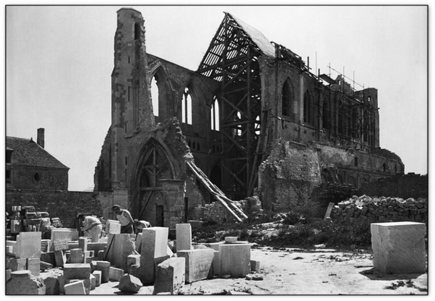 Реконструкция Аббатства Сен Жермен в Дарденнах (Германия), 1949 г.