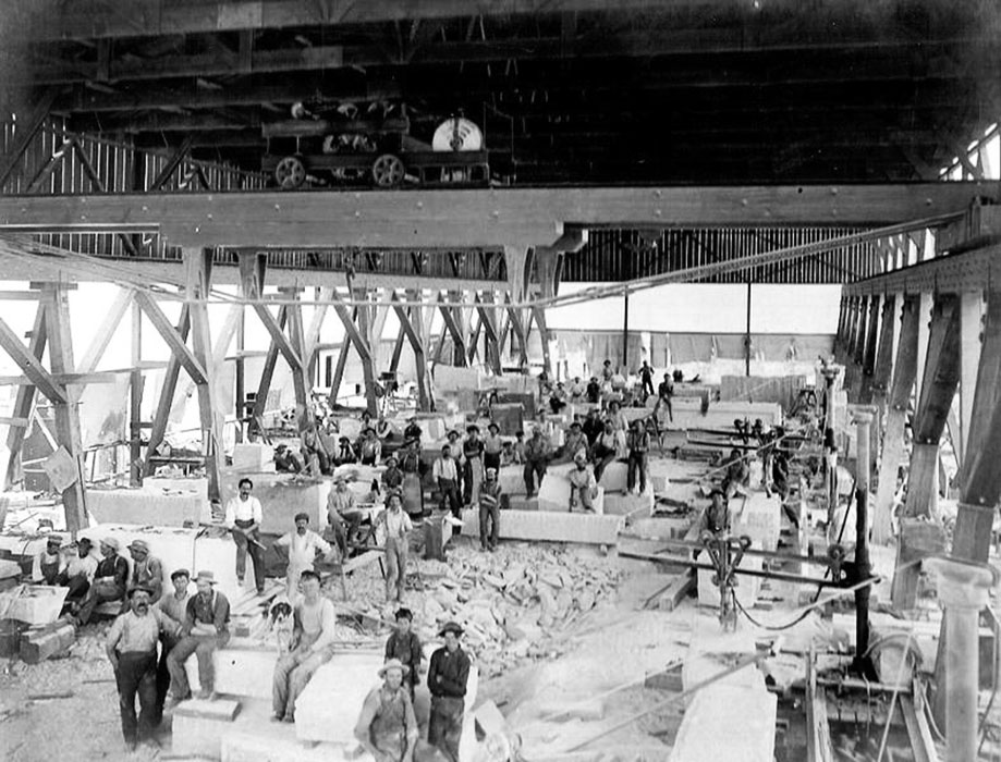 Карьер Хэйзлбьюри. Англосаксы сильно спешили, поэтому не скупились на промышленное оснащение