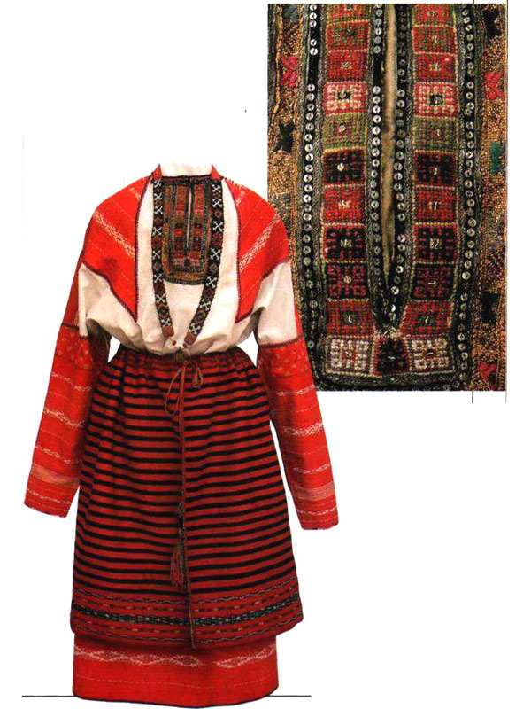 Женский свадебный наряд 1920-е гг. Пензенская губ., Керенский уезд, с. Вяземка