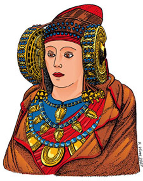 Восстановленное изображение Дамы из Эльче (Dama de Elche)