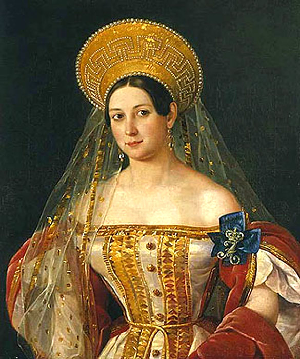 Пимен Орлов. Портрет Софьи Васильевны Орловой-Денисовой, 1835 г, фрейлина императрицы