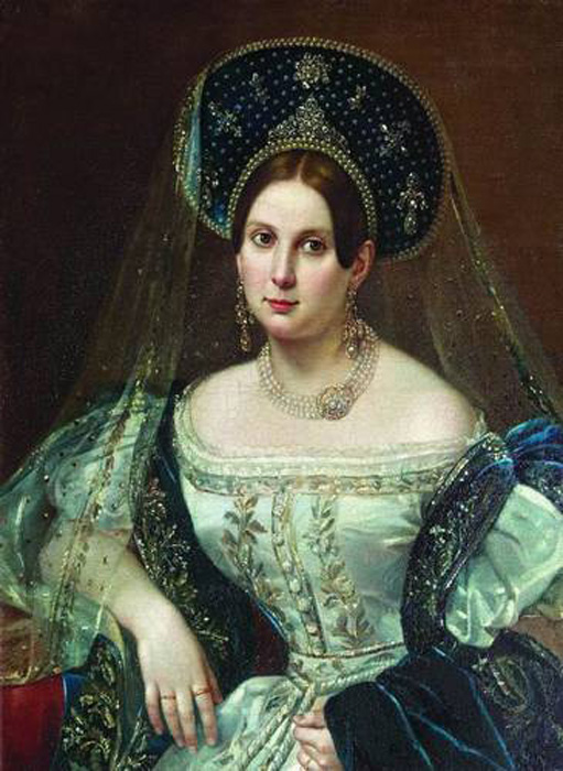 Пимен Орлов. Портрет А.А. Окуловой. 1837 г., камер-фрейлин