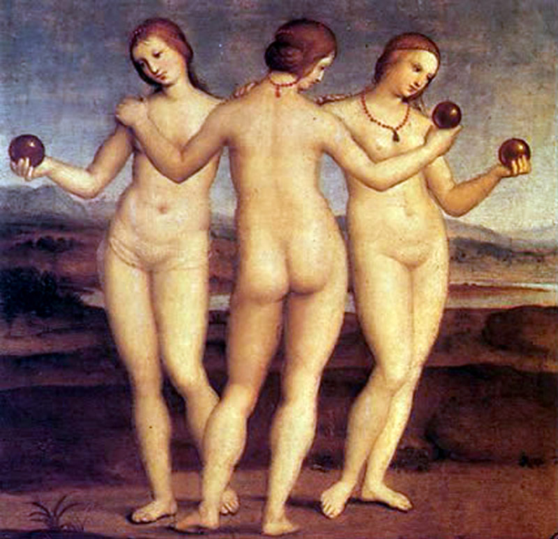 Три Три грации. Рафаэль, 1504 г.