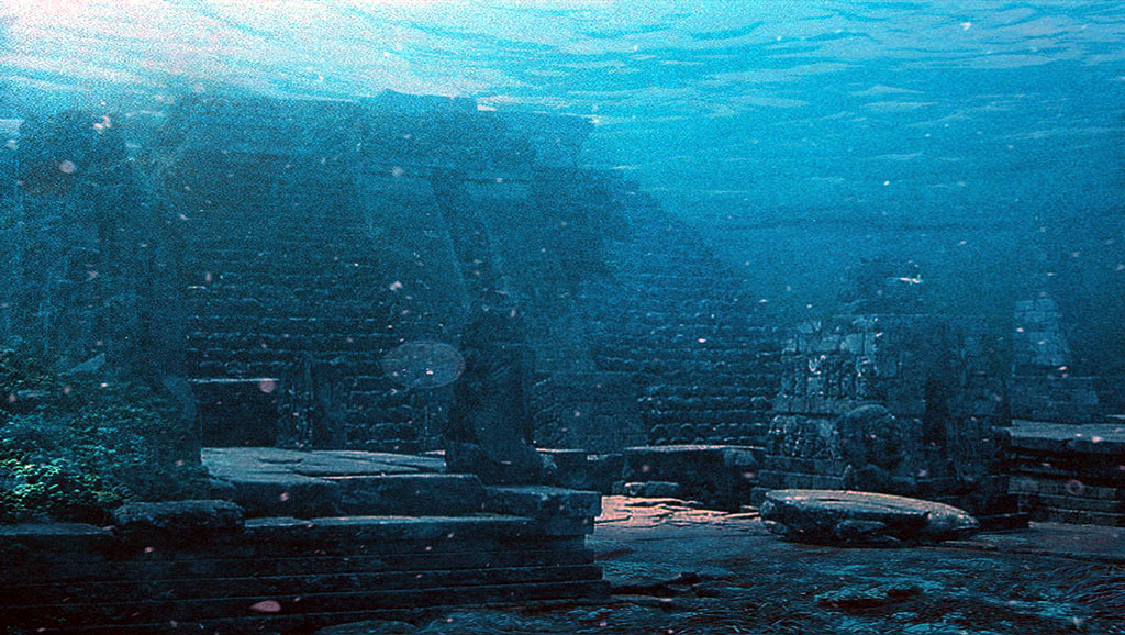 Следы цивилизации под водой. Иллюстрация с сайта «Заговор Ориона»