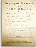 Титульный лист первого издания Британской Энциклопедии (Encyclopedia Britannica), 1771