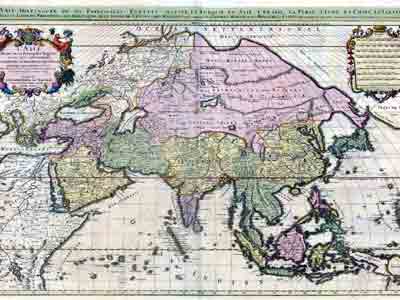 французская карта Азии, 1692