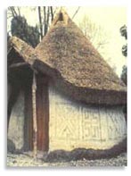 Свастика на Этрусской хижине (реконструкция).