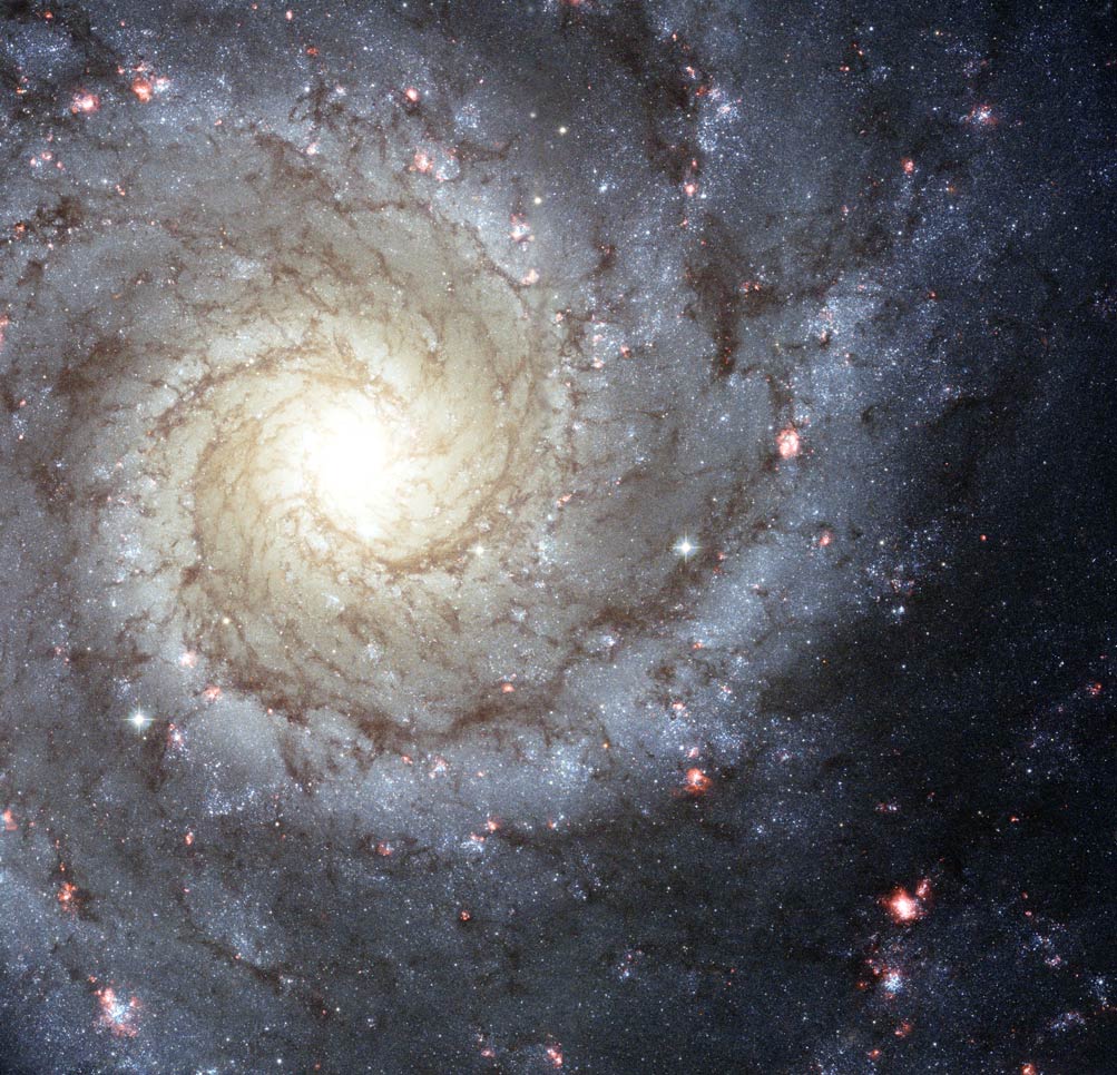 Спиральная Галактика M74 (фото Хаббла)