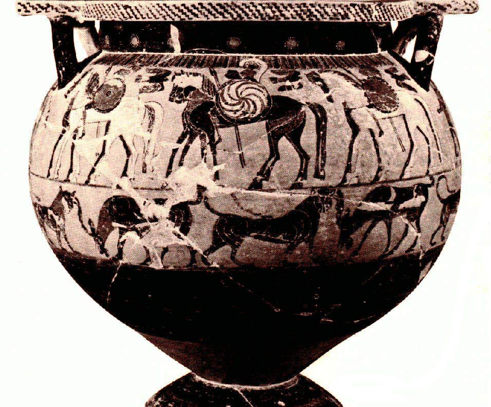 Свастика на Кратере (вазе), 560 г. до н.э.