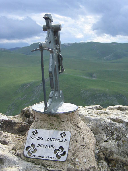 Отметка на горе Чиндоки (Txindoki), Гипускуа (Guipuzcoa), Страна Басков