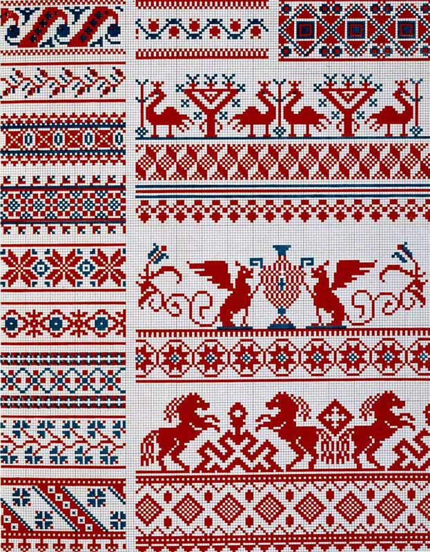 Восьмиконечная «Звезда Сварога» в славянской вышивке