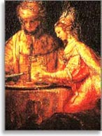 «Артксеркс, Аман и Эсфирь» Харменс ван Рейн Рембрандт, 1660