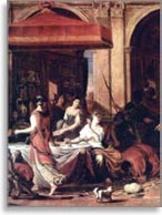 Ян Ливенс «Пир Эсфири», 1625 г.