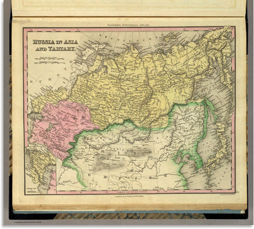 Russia In Asia and Tartary 1836 World Atlas
