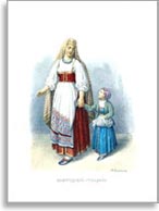 Женский народный костюм. Вологодская губ.
