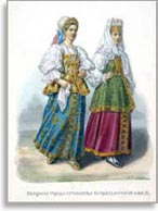 Женский народный костюм. Тверская губ. г. Осташков.